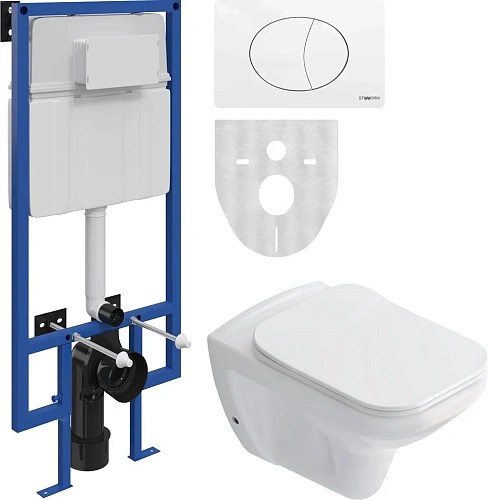 Комплект Унитаз подвесной STWORKI Дублин SETK3504-0605 с микролифтом + Система инсталляции для унита 561139 Комплект Унитаз подвесной STWORKI Дублин SETK3504-0605 с микролифтом + Система инсталляции для унита 561139