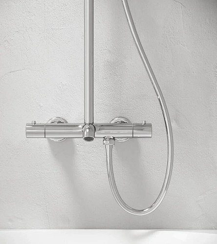 Душевая система Sancos Game SC3001LCH с изливом и термостатом с регулировкой по высоте хром Душевая система Sancos Game SC3001LCH с изливом и термостатом с регулировкой по высоте хром