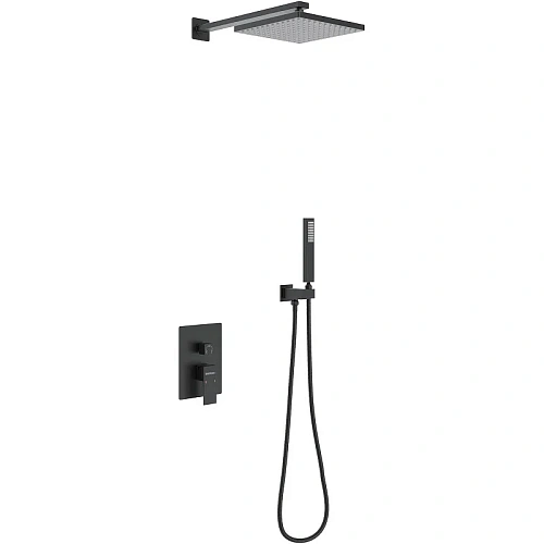 Душевая система BERGES NARDIS 2S BLACK, черный матовый встраиваемая 071002 Душевая система BERGES NARDIS 2S BLACK, черный матовый встраиваемая 071002