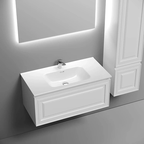 Тумба под раковину Sancos Very VR90W 890х445х406 Bianco, подвесная Тумба под раковину Sancos Very VR90W 890х445х406 Bianco, подвесная