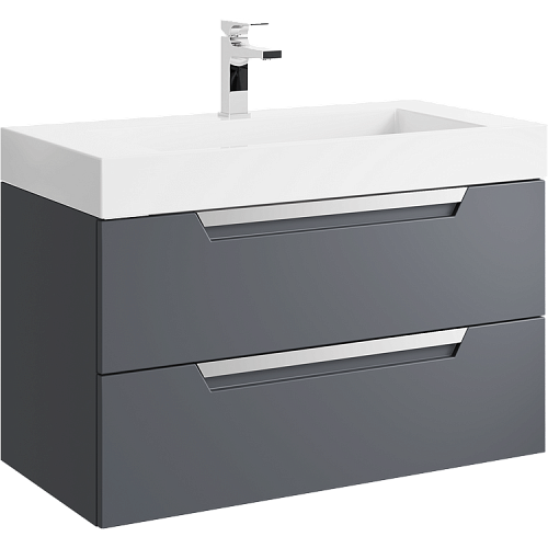 Тумба под раковину Aqwella Cube 70 CUB0109GR подвесная серая Тумба под раковину Aqwella Cube 70 CUB0109GR подвесная серая
