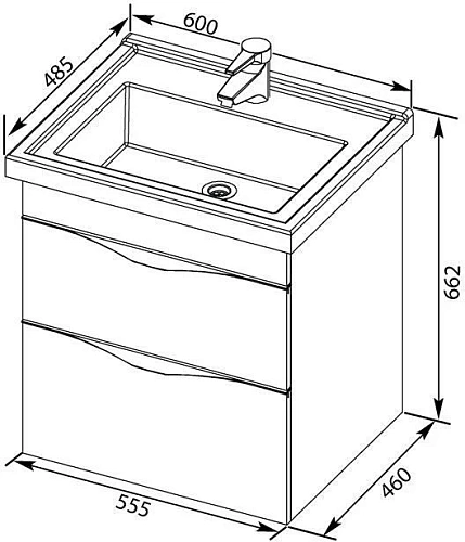 Комплект мебели Aquanet Эвора 60 белый 00184547 Комплект мебели Aquanet Эвора 60 белый 00184547