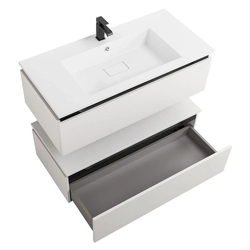 Тумба CEZARES SLIDER-1000-1C-PI-BO Bianco Opaco 966x480 подвесная/напольная Тумба CEZARES SLIDER-1000-1C-PI-BO Bianco Opaco 966x480 подвесная/напольная