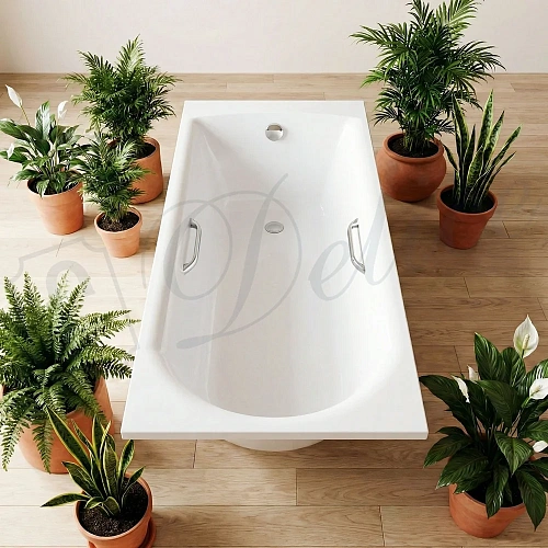 Ванна из искусственного камня Delice Astra 170х70 DLR330055R-G глянцевая с ручками хром Ванна из искусственного камня Delice Astra 170х70 DLR330055R-G глянцевая с ручками хром