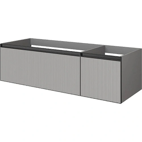Тумба под раковину Armadi Art QUATRO 2 140см (100+40) рифл LUNA FUGA профиль ANTHRACITE 790-M2-140-L-RIB-A Тумба под раковину Armadi Art QUATRO 2 140см (100+40) рифл LUNA FUGA профиль ANTHRACITE 790-M2-140-L-RIB-A