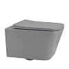 Унитаз подвесной ABBER Rechteck AC1201MG серый матовый, безободковый с крышкой микролифт