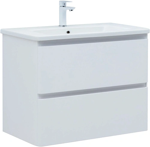 Тумба под раковину Aquanet Эмбер 80 белый матовый 00330467 напольная/подвесная Тумба под раковину Aquanet Эмбер 80 белый матовый 00330467 напольная/подвесная