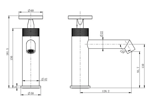 Смеситель для раковины Wonzon & Woghand темный графит (WW-H1065-BGG) Смеситель для раковины Wonzon & Woghand темный графит (WW-H1065-BGG)
