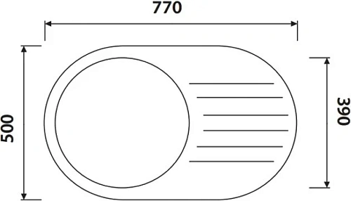 Кухонная мойка Kaiser Жасмин (овальная) KGM-7750-J Кухонная мойка Kaiser Жасмин (овальная) KGM-7750-J