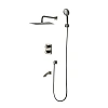 Душевая система Lemark Bronx LM3742GM термостатическая, встраиваемая, графит Душевая система Lemark Bronx LM3742GM термостатическая, встраиваемая, графит