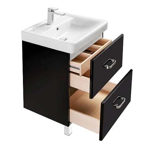 Тумба под раковину Aquaton Америна 70 Н черная 1A169301AM950 Тумба под раковину Aquaton Америна 70 Н черная 1A169301AM950