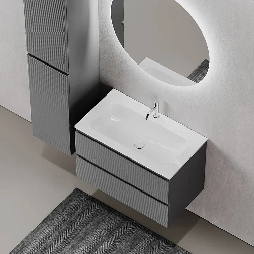 Тумба под раковину Sancos Folk FL80GS 790х445х500 Grey soft, подвесная Тумба под раковину Sancos Folk FL80GS 790х445х500 Grey soft, подвесная