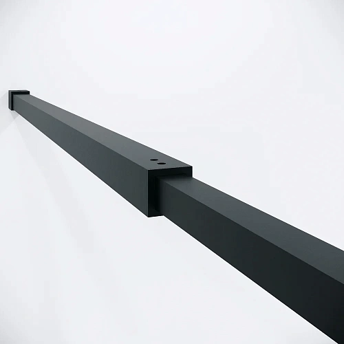 Душевая перегородка Niagara Nova NG-481-90FBLACK (90х200) черный матовый, стекло рифленое/тонированное Душевая перегородка Niagara Nova NG-481-90FBLACK (90х200) черный матовый, стекло рифленое/тонированное