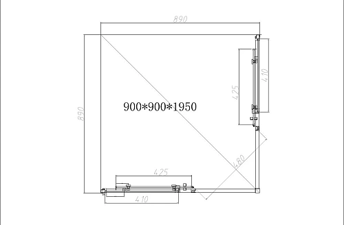 Душевой уголок Vincea Slim-N VSS-4SN900CLG, 900x900, брашированное золото, стекло прозрачное Душевой уголок Vincea Slim-N VSS-4SN900CLG, 900x900, брашированное золото, стекло прозрачное