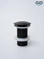 Донный клапан Gid без перелива G-55BM 76602K черный матовый 7x7x10 Донный клапан Gid без перелива G-55BM 76602K черный матовый 7x7x10