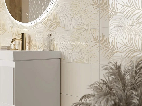 Вставка Cersanit Chance листья светло-бежевый 25x75 15922 Вставка Cersanit Chance листья светло-бежевый 25x75 15922