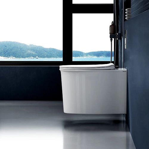 Унитаз подвесной ABBER Bequem AC1127 белый, безободковый, смыв торнадо и струйный смыв Унитаз подвесной ABBER Bequem AC1127 белый, безободковый, смыв торнадо и струйный смыв