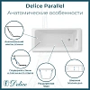 Ванна чугунная Delice Parallel 1700х800 без ручек с антискользящим покрытием DLR220502-AS Ванна чугунная Delice Parallel 1700х800 без ручек с антискользящим покрытием DLR220502-AS