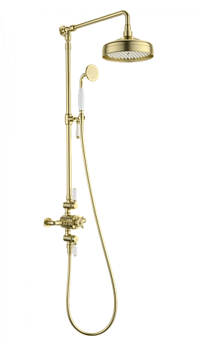 Душевая система Wonzon & Woghand с термостатом, брашированное золото (WW-B3041-BG) Душевая система Wonzon & Woghand с термостатом, брашированное золото (WW-B3041-BG)