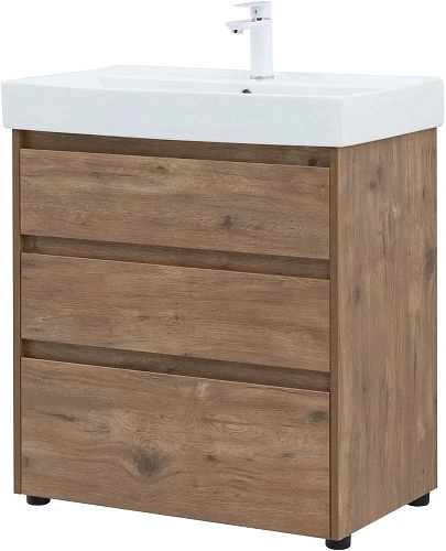 Тумба под раковину Aquanet Nova Lite 75 дуб рустикальный (3 ящика) 00302474 Тумба под раковину Aquanet Nova Lite 75 дуб рустикальный (3 ящика) 00302474
