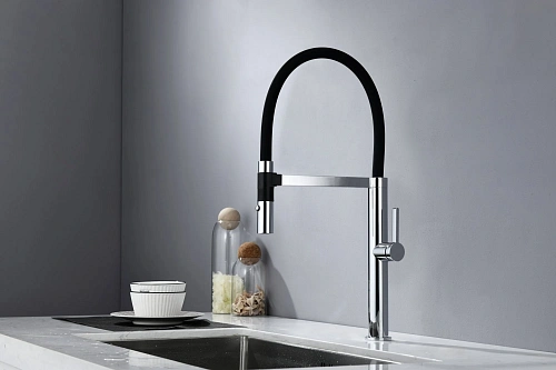 Смеситель для кухни AQUAme Cucina AQM9904CR с гибким изливом, хром Смеситель для кухни AQUAme Cucina AQM9904CR с гибким изливом, хром