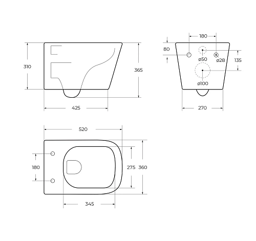 Унитаз подвесной BelBagno ARDENTE-C черный BB3202CHR-MB/BB3202SC-MB безободковый с сиденьем Унитаз подвесной BelBagno ARDENTE-C черный BB3202CHR-MB/BB3202SC-MB безободковый с сиденьем