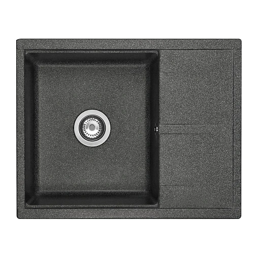 Кухонная мойка Aquaton Делия 65 1A718632DE210 из литого мрамора, графит Кухонная мойка Aquaton Делия 65 1A718632DE210 из литого мрамора, графит