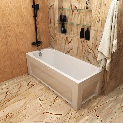 Акриловая ванна Timo MIKA1770 170x70x58 с каркасом, слив-переливом, фронтальной и торцевой панелями Акриловая ванна Timo MIKA1770 170x70x58 с каркасом, слив-переливом, фронтальной и торцевой панелями