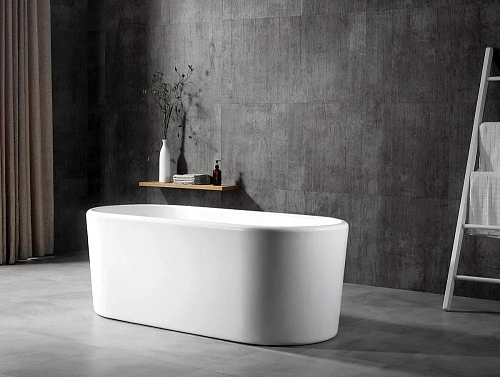 Ванна отдельностоящая ABBER AB9272-1.7 170x70 универсальная, белая акриловая Ванна отдельностоящая ABBER AB9272-1.7 170x70 универсальная, белая акриловая