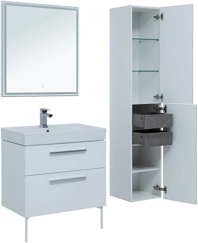 Тумба под раковину Aquanet Nova 75 белый (2 ящика) 00242262 Тумба под раковину Aquanet Nova 75 белый (2 ящика) 00242262