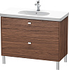 Картинка анонса товара «тумба под раковину duravit brioso br442701021 напольная 102 см орех темный»
