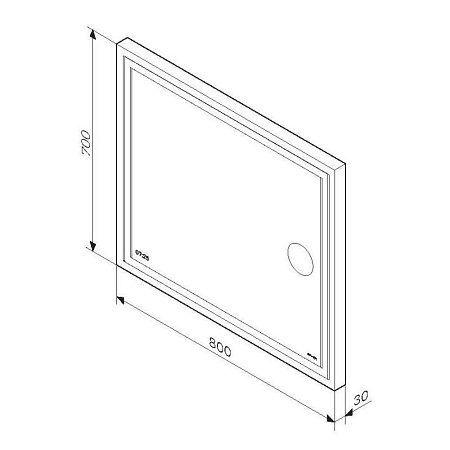 Зеркало AM.PM Gem M91AMOX0803WG с LED-подсветкой, часами 80 см Зеркало AM.PM Gem M91AMOX0803WG с LED-подсветкой, часами 80 см