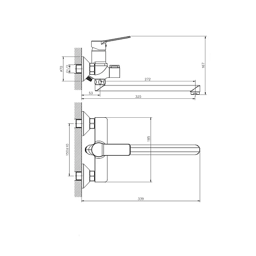 Смеситель для ванны RUSH Haiti (HA1935-51) Смеситель для ванны RUSH Haiti (HA1935-51)