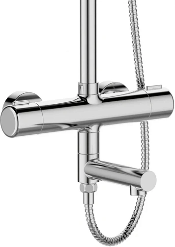 Душевая система Orange Thermo T02S4-911cr термостат с изливом, хром Душевая система Orange Thermo T02S4-911cr термостат с изливом, хром