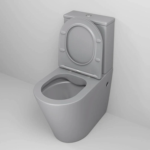 Унитаз напольный GROSSMAN GR-4480GLMS Color 620x365x810 серый матовый безободковый с сиденьем Унитаз напольный GROSSMAN GR-4480GLMS Color 620x365x810 серый матовый безободковый с сиденьем