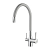 Картинка анонса товара «смеситель для кухни lemark comfort lm3075с-silver с гибким изливом, с подключением к фильтру, хром/серебристый»