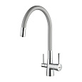 Детальная картинка товара «смеситель для кухни lemark comfort lm3075с-silver с гибким изливом, с подключением к фильтру, хром/серебристый»