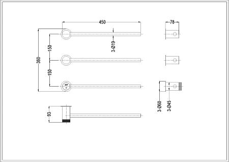 Дополнительный элемент полотенцесушителя Boheme STICK 727-extra-G GOLD Дополнительный элемент полотенцесушителя Boheme STICK 727-extra-G GOLD