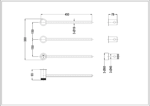 Полотенцесушитель электрический Boheme STICK 727-G с блоком управления GOLD Полотенцесушитель электрический Boheme STICK 727-G с блоком управления GOLD
