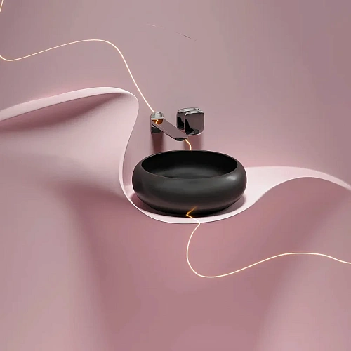 Раковина Ceramica Nova ELEMENT CN6050MB черный матовый накладная Раковина Ceramica Nova ELEMENT CN6050MB черный матовый накладная