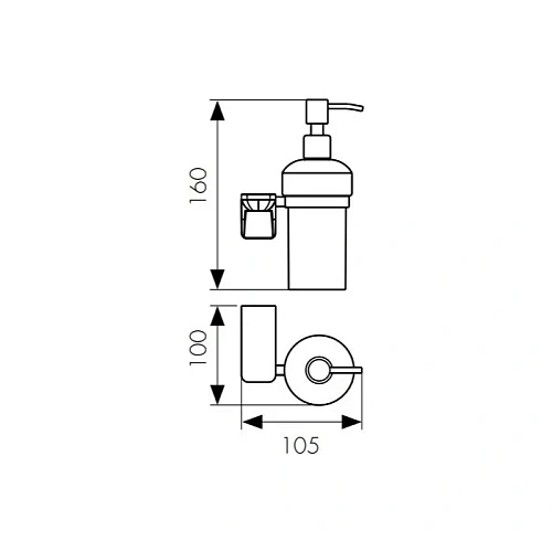Дозатор жидкого мыла Kaiser KH-4510 бронза цинк Дозатор жидкого мыла Kaiser KH-4510 бронза цинк