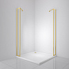 Картинка анонса товара «боковая стенка belbagno luce-20-fix-c-oro цвет профиля золото стекло прозрачное»