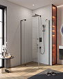Душевой уголок CEZARES SLIDER-AH-1-80-100/110-C-GM 100-110x80см стекло прозрачное, профиль оружейная сталь Душевой уголок CEZARES SLIDER-AH-1-80-100/110-C-GM 100-110x80см стекло прозрачное, профиль оружейная сталь