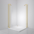 Детальная картинка товара «боковая стенка belbagno luce-20-fix-c-oro цвет профиля золото стекло прозрачное»