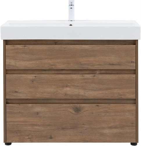 Тумба под раковину Aquanet Nova Lite 100 дуб рустикальный (3 ящика) 00302480 Тумба под раковину Aquanet Nova Lite 100 дуб рустикальный (3 ящика) 00302480
