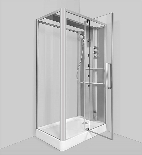 Душевая кабина AM.PM Awe W15C-804-120MTE 120х80 см, с гидромассажем и паром Душевая кабина AM.PM Awe W15C-804-120MTE 120х80 см, с гидромассажем и паром