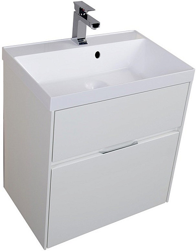 Тумба под раковину Aquanet Латина 60 белый (2 ящика) 00179934 Тумба под раковину Aquanet Латина 60 белый (2 ящика) 00179934