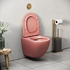 Унитаз подвесной GROSSMAN GR-4455PIMS Color 495x365x375 розовый матовый безободковый с тонкой крышкой Унитаз подвесной GROSSMAN GR-4455PIMS Color 495x365x375 розовый матовый безободковый с тонкой крышкой