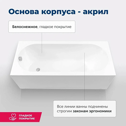 Акриловая ванна Aquanet Lotos 175x80 с каркасом 00328870 Акриловая ванна Aquanet Lotos 175x80 с каркасом 00328870