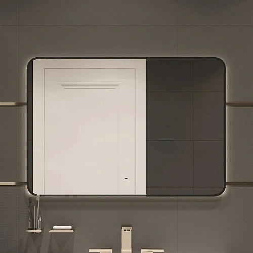 Зеркало DIWO Кострома 100 черное, с подсветкой светодиодной, инфракрасный выключатель, прямоугольное 543511 Зеркало DIWO Кострома 100 черное, с подсветкой светодиодной, инфракрасный выключатель, прямоугольное 543511